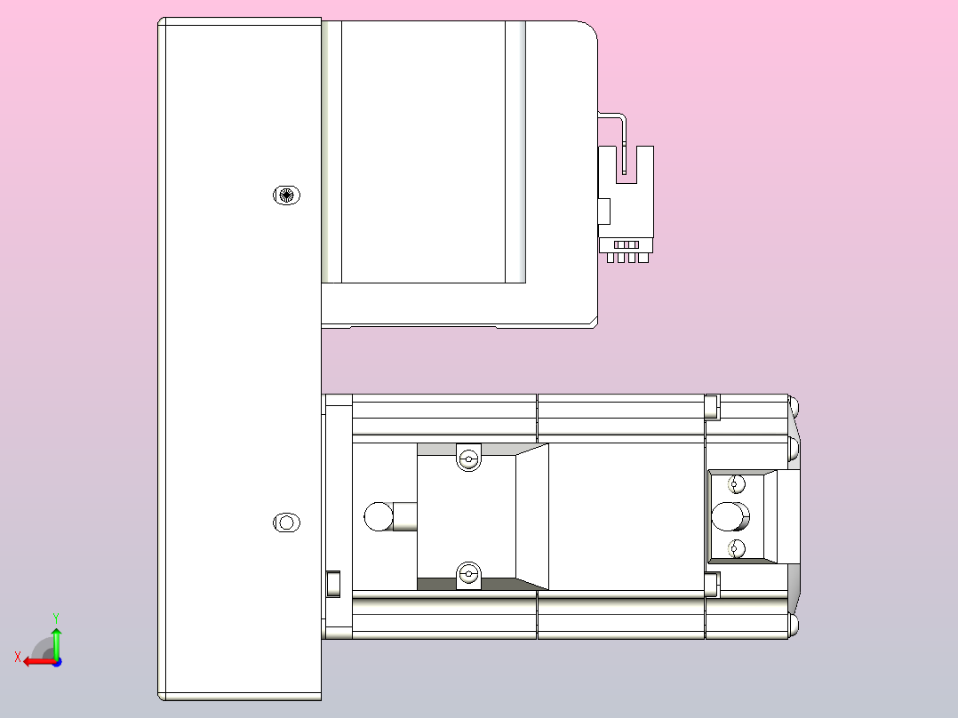 皮带直线轴半封闭可选导轨TPA-HNB-85D-90-L650-LP-Y-P20-N3后视图