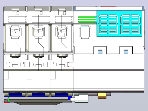 NB1LE-40 3P剩余电流动作断路器三维模型202309后视缩略图