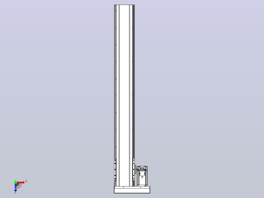 日规模组半封闭丝杆TPA-HNR-120D-1610C-L850-MR-Y-P40-N3俯视图