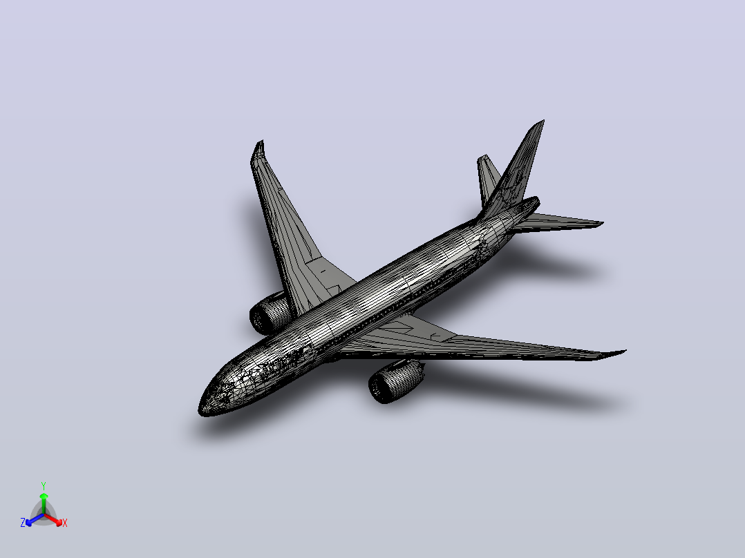 波音787汉莎航空渲染主视图