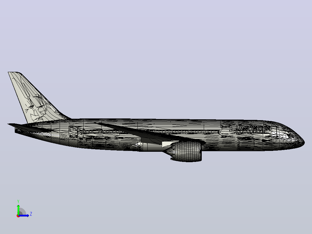 波音787汉莎航空渲染左视图