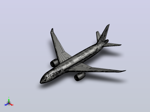 波音787汉莎航空渲染正等轴测缩略图