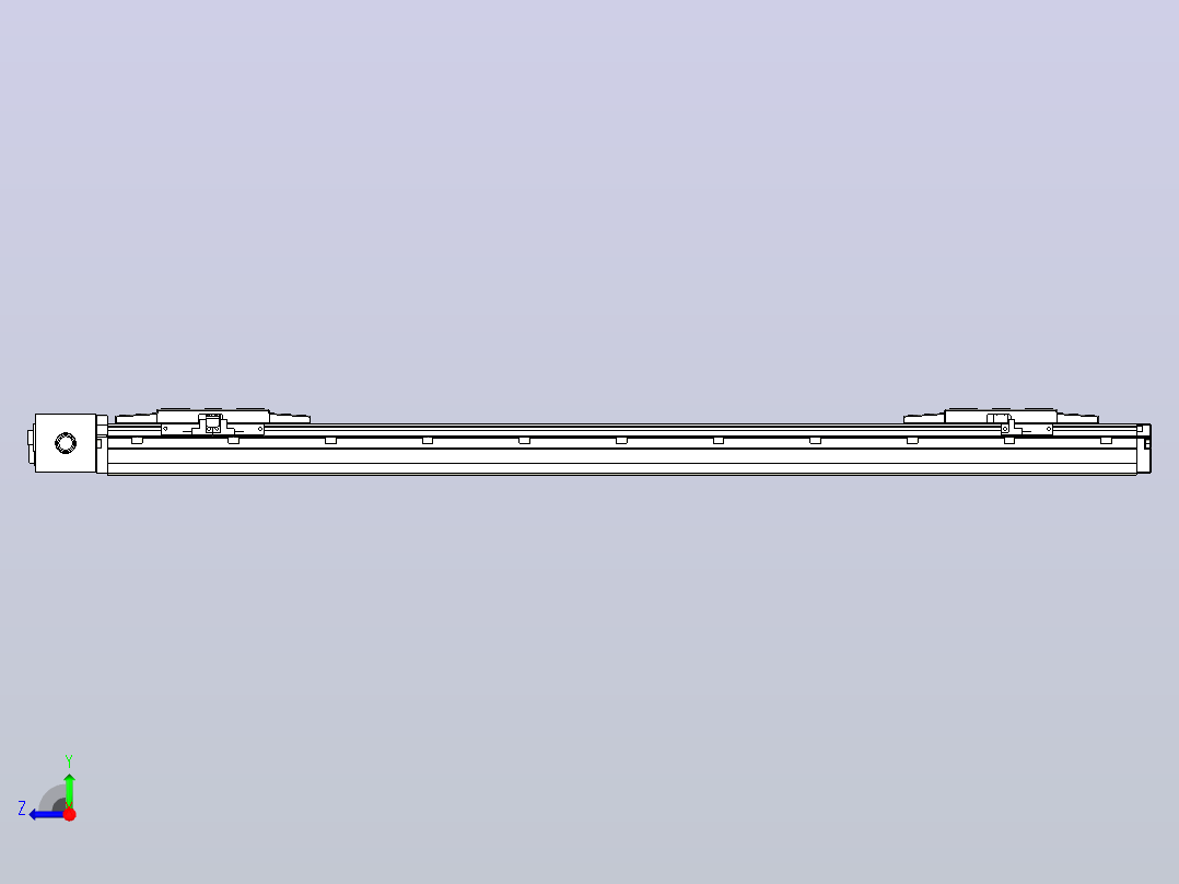 皮带直线轴双滑块型TPA-GCBS-120-P70-L300-DR-M20-N3右视图