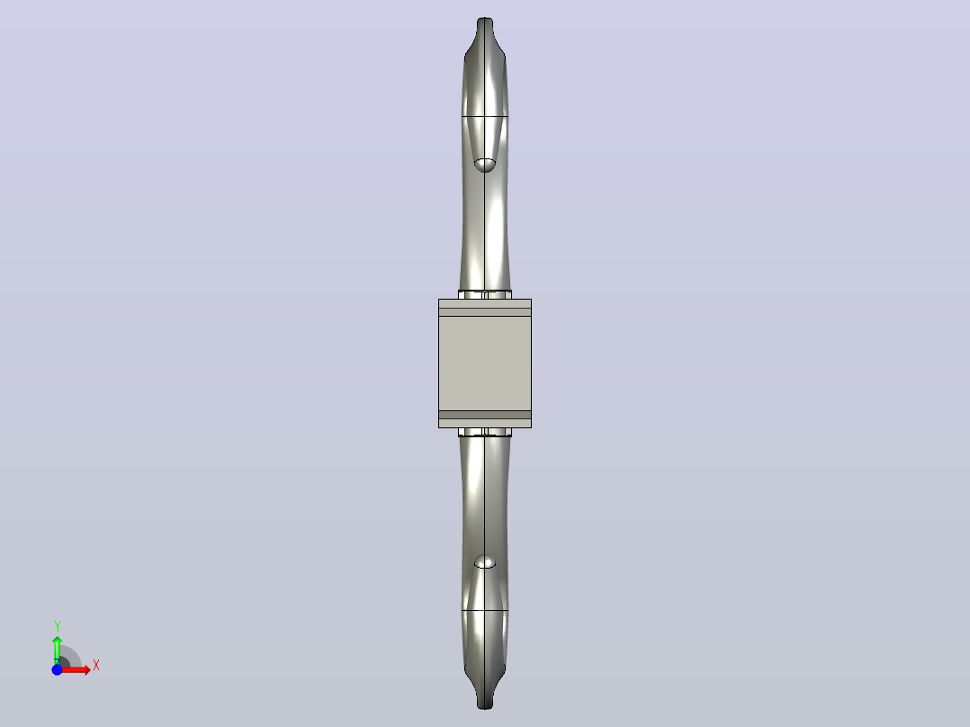 国标GB旋转式索具螺旋扣_CC型M6-160前视图
