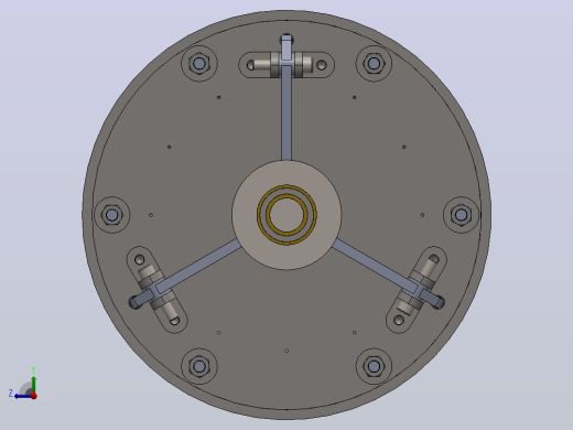 单片离合器3D图纸 Solidworks设计右视缩略图