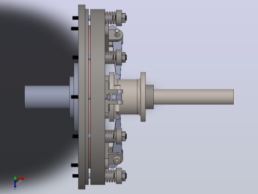 单片离合器3D图纸 Solidworks设计俯视缩略图