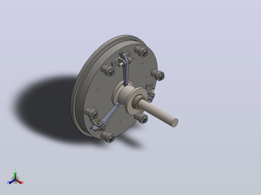 单片离合器3D图纸 Solidworks设计正等轴测缩略图