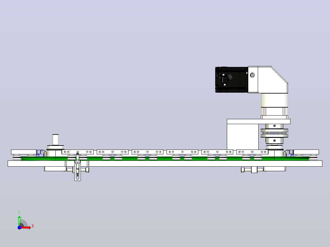 V25-200椭圆同步带环形导轨（大板）前视图