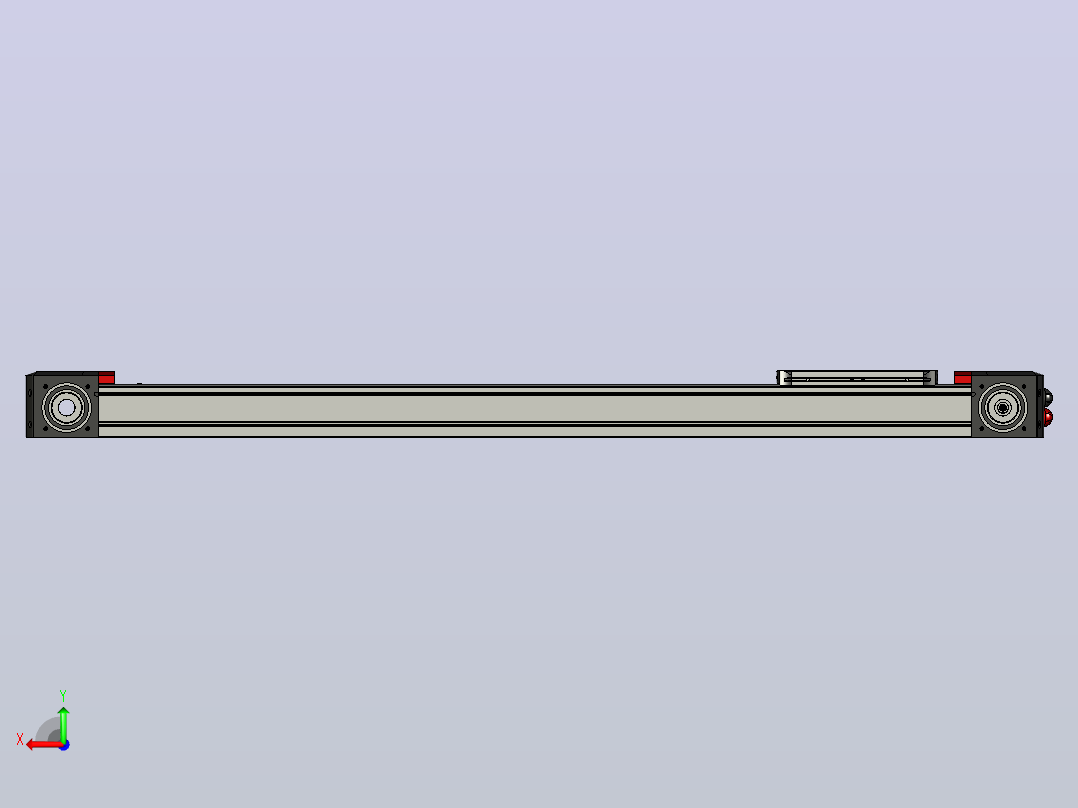 80x80mm毫米施耐德电气MAXH3BBN1000铝型材上带齿形皮带V2.0的线性运动装置后视图