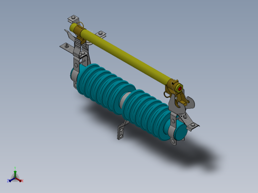 PRWG2(HPRWG2F)户外高压跌落式熔断器35KV令克开关[(H)PRWG2-35／100]正等轴测缩略图