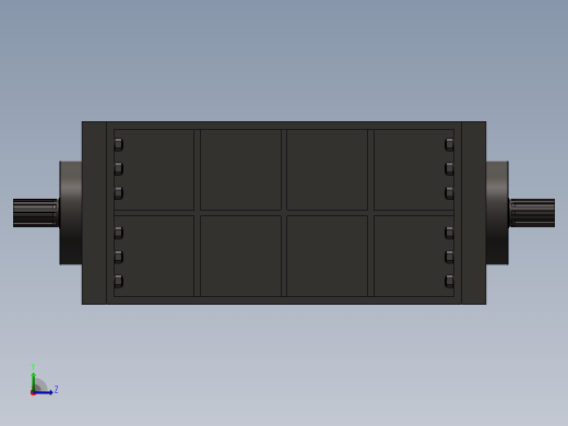 破碎机 3D模型左视缩略图