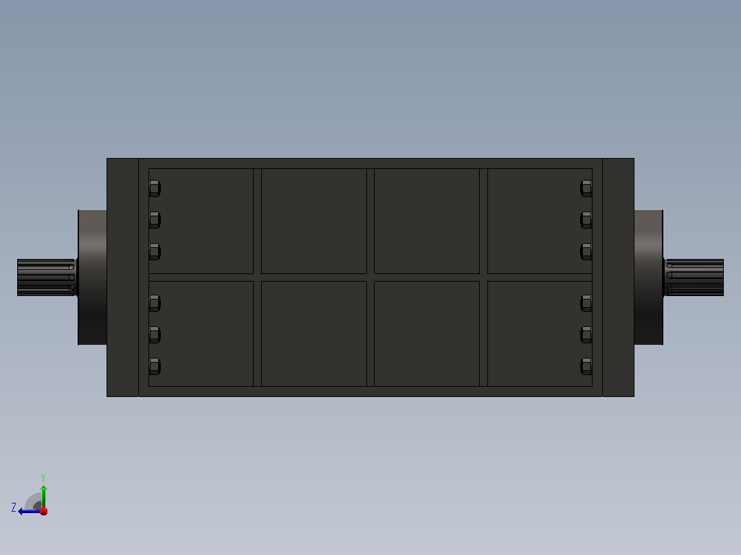 破碎机 3D模型右视图