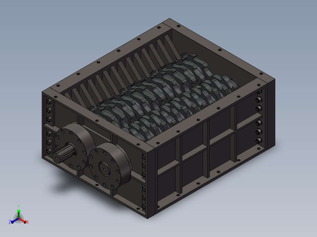 破碎机 3D模型正等轴测图