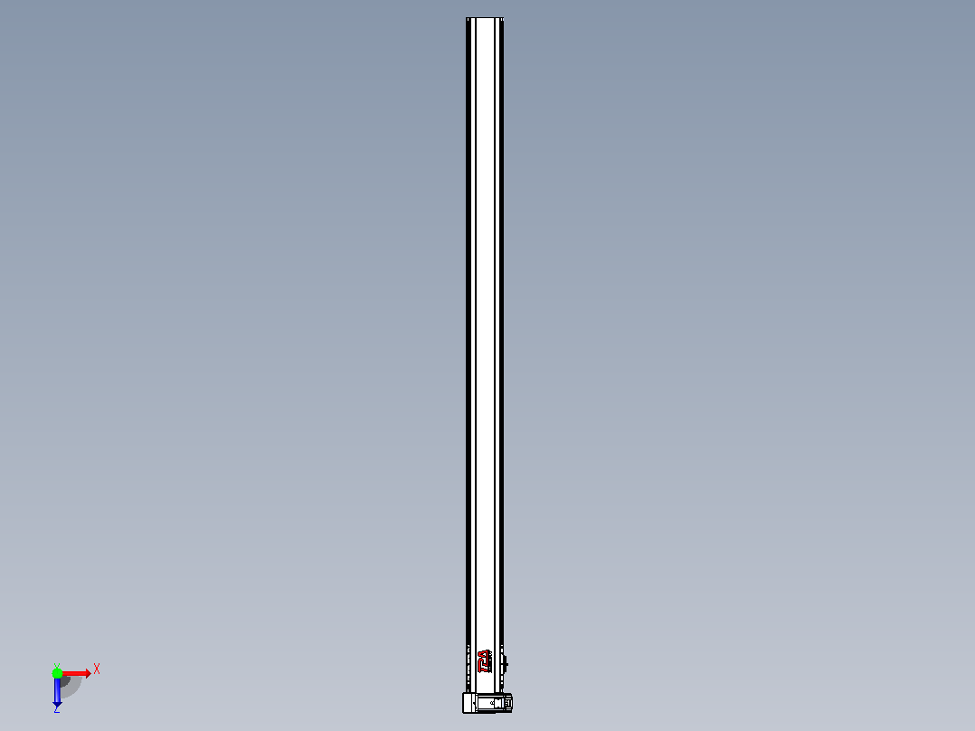 皮带直线轴半封闭可选导轨TPA-HNB-120D-110-L1950-LU-Y-P40-N3俯视图
