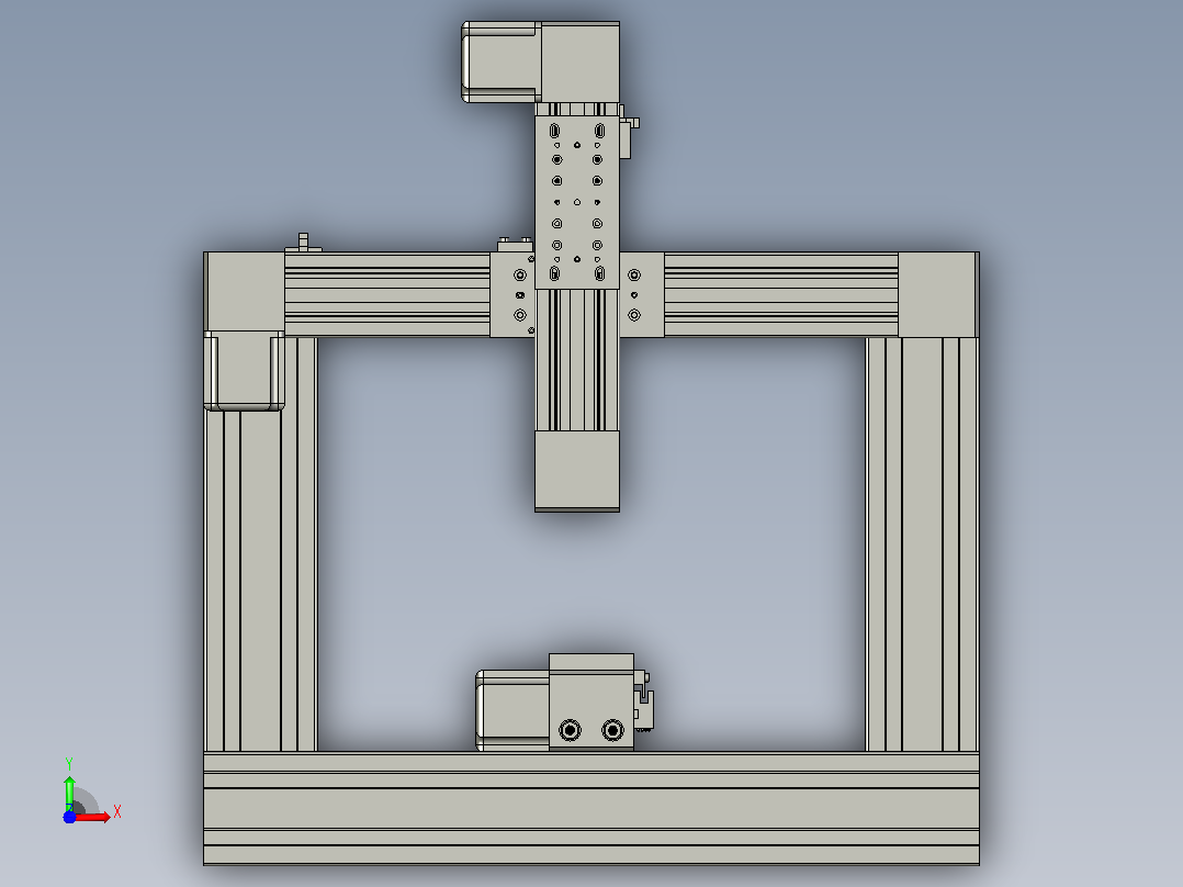 XYZ平台3D模型前视图
