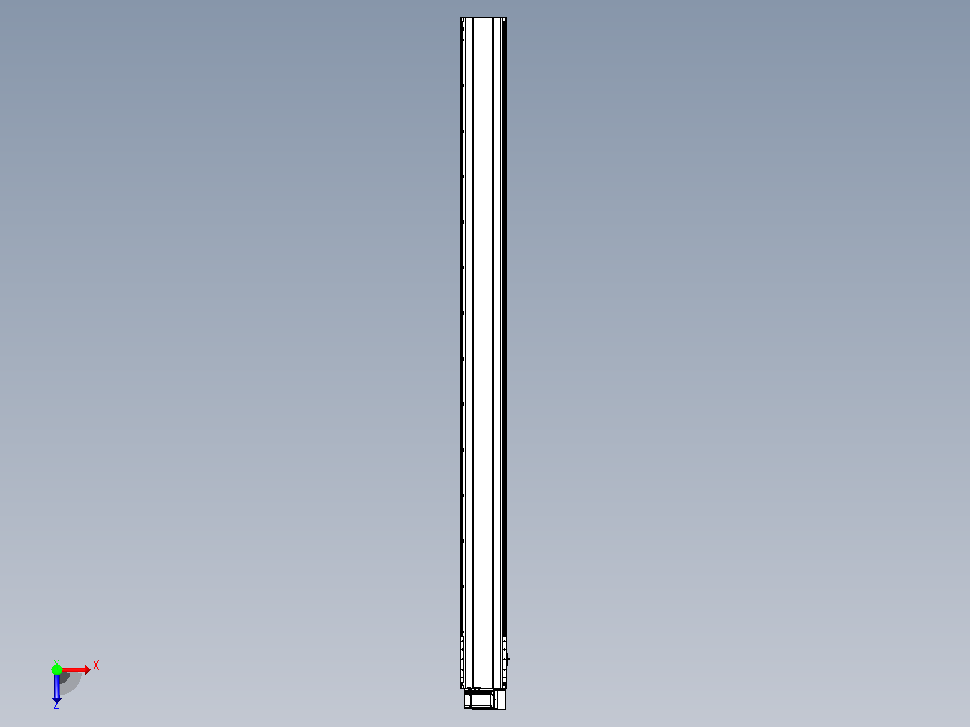 皮带直线轴半封闭可选导轨TPA-HNB-202D-140-L2600-RU-C-P75-N3俯视图