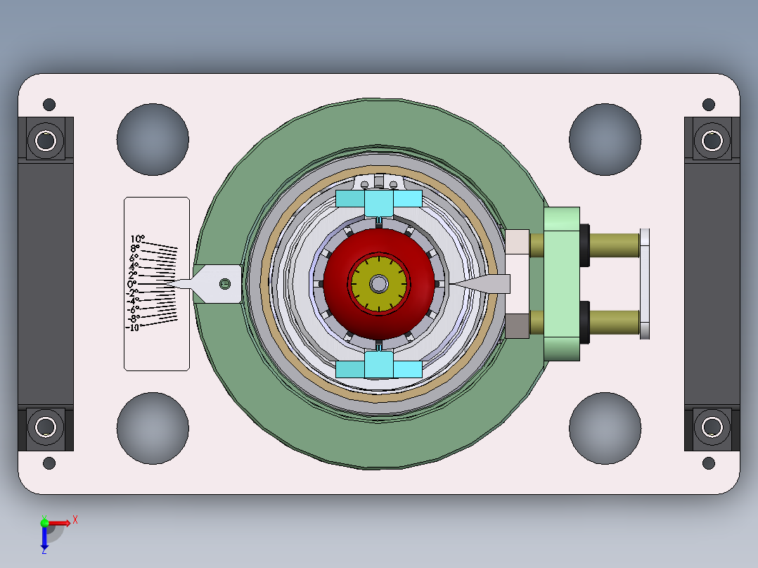 转子槽口角度检测治具俯视图