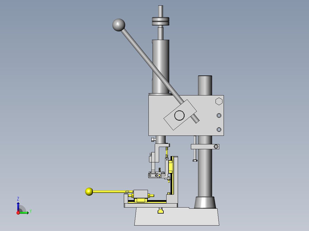 磁铁切割夹具右视图