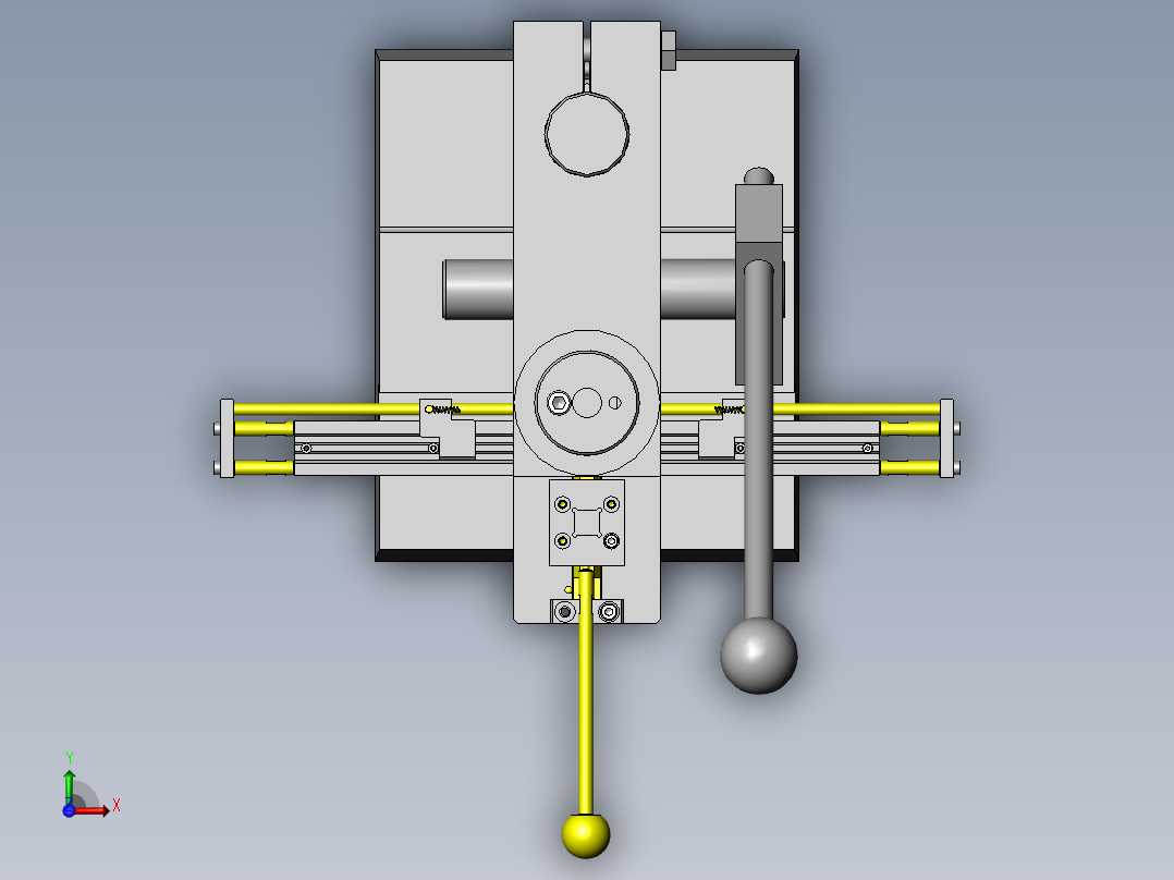 磁铁切割夹具俯视图