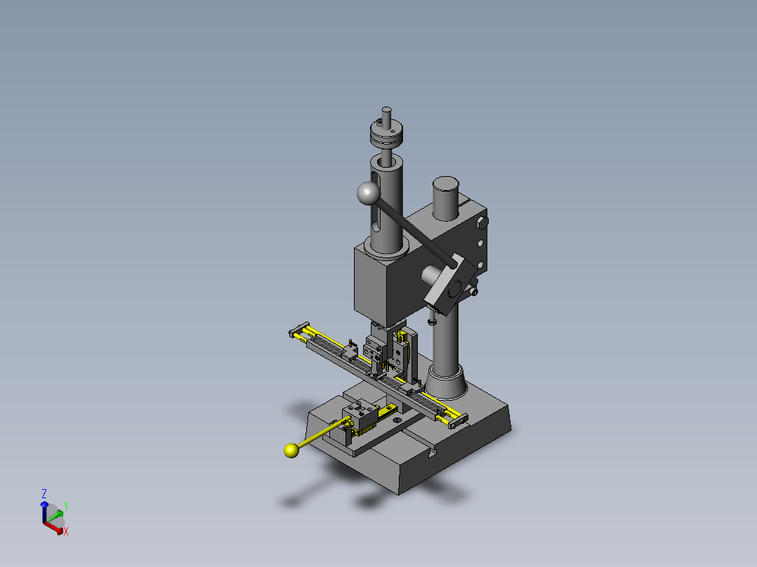 磁铁切割夹具正等轴测图