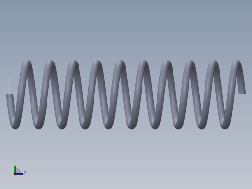 弹簧3D模型左视缩略图