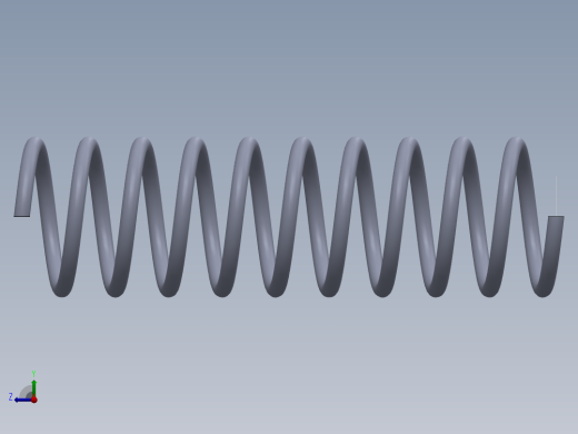 弹簧3D模型右视缩略图