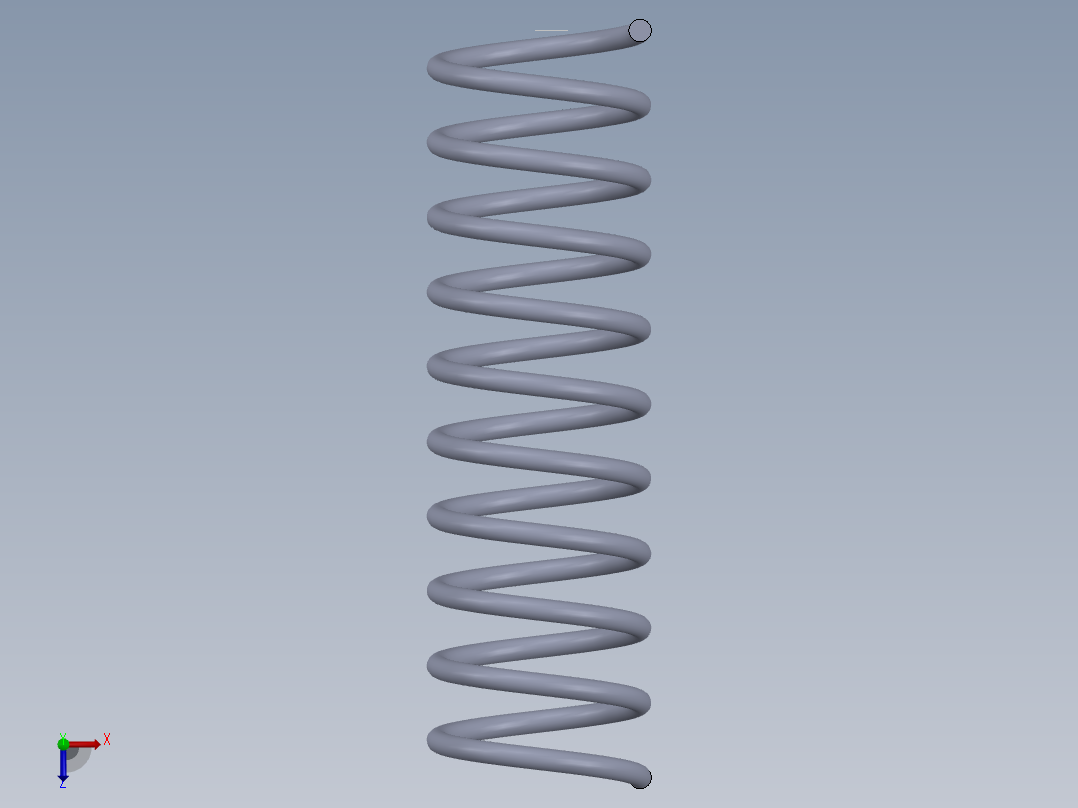 弹簧3D模型俯视图
