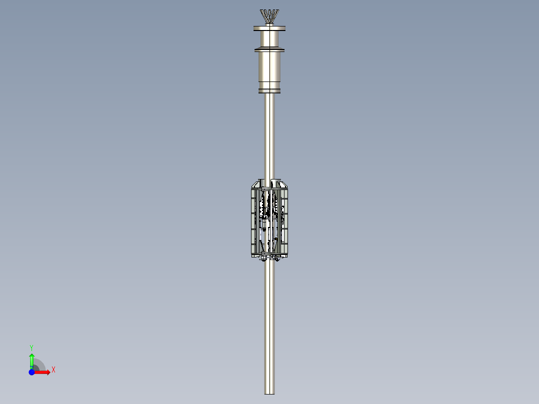 管道攀爬设备3D模型前视图