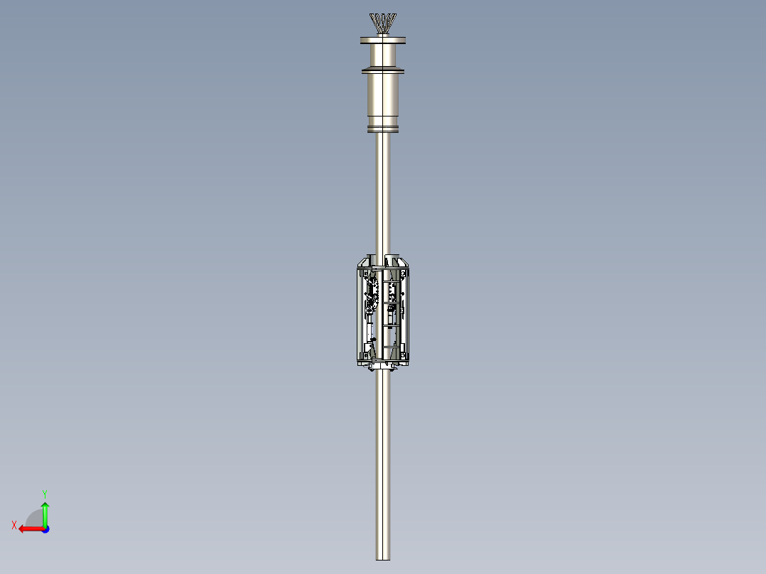 管道攀爬设备3D模型后视图