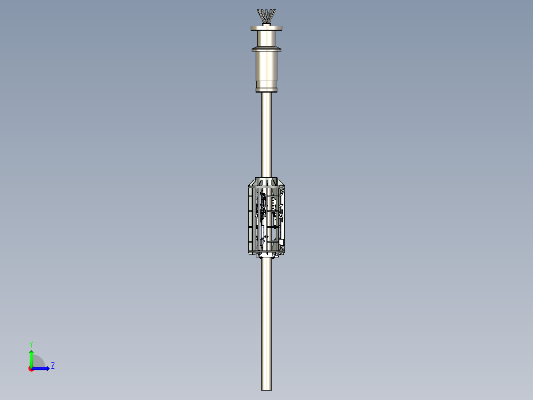 管道攀爬设备3D模型左视图
