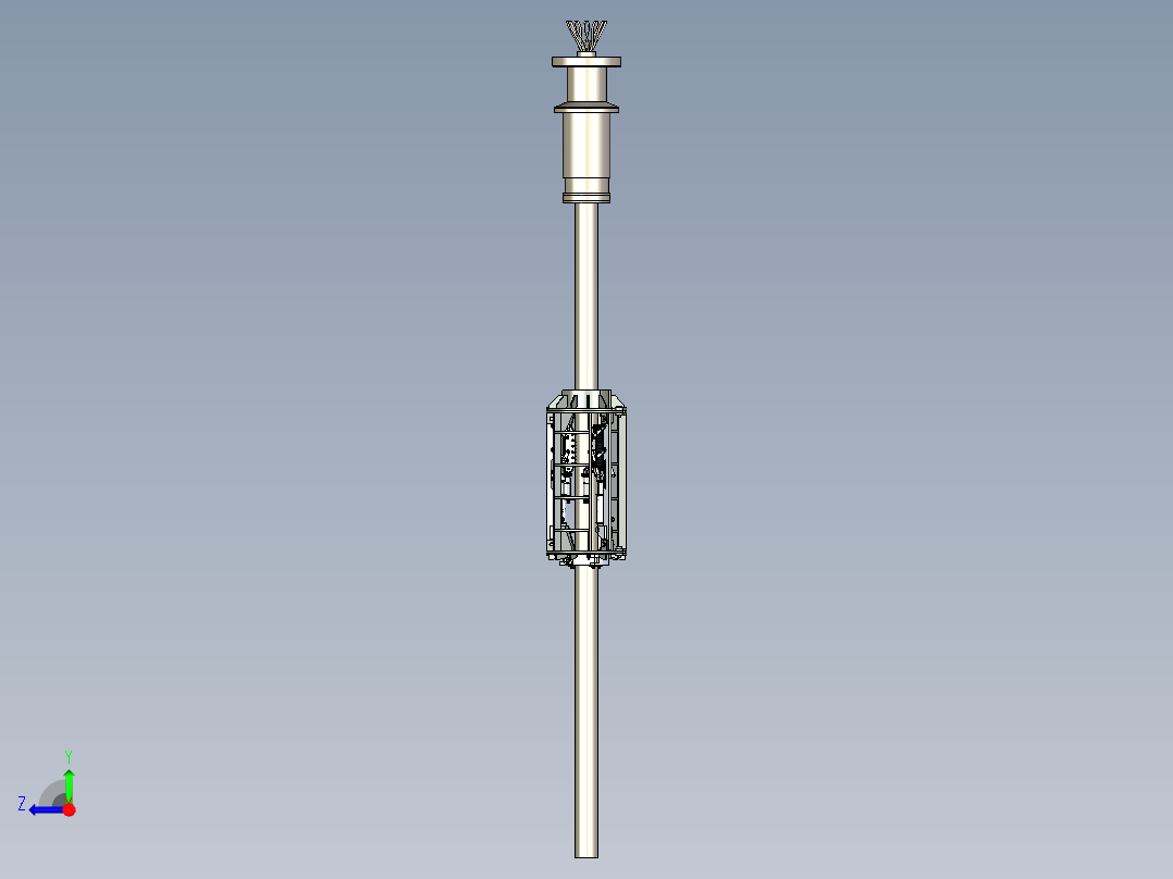 管道攀爬设备3D模型右视图