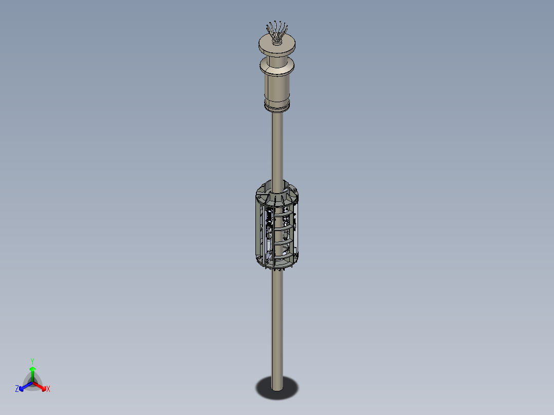 管道攀爬设备3D模型正等轴测图