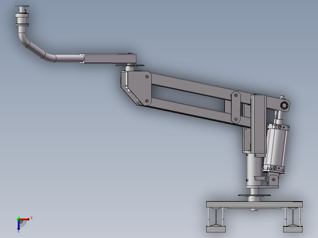 悬挂式助力机械手3D图纸h586俯视图