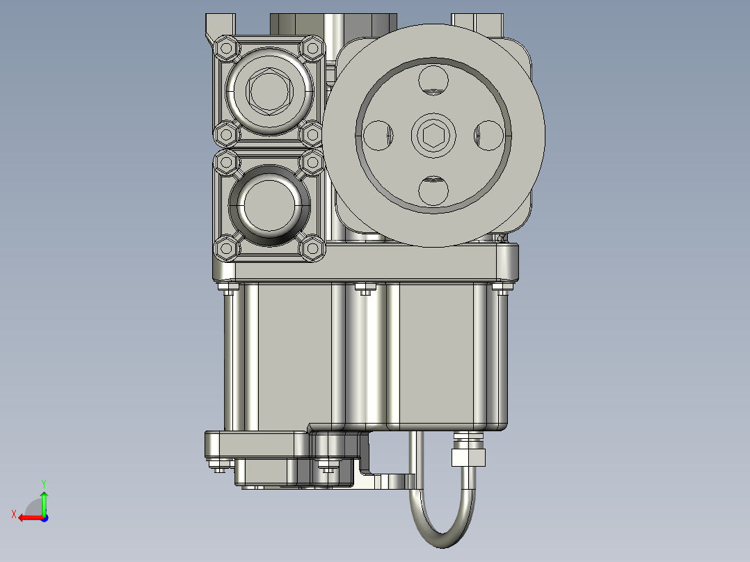 燃料泵3D模型后视图