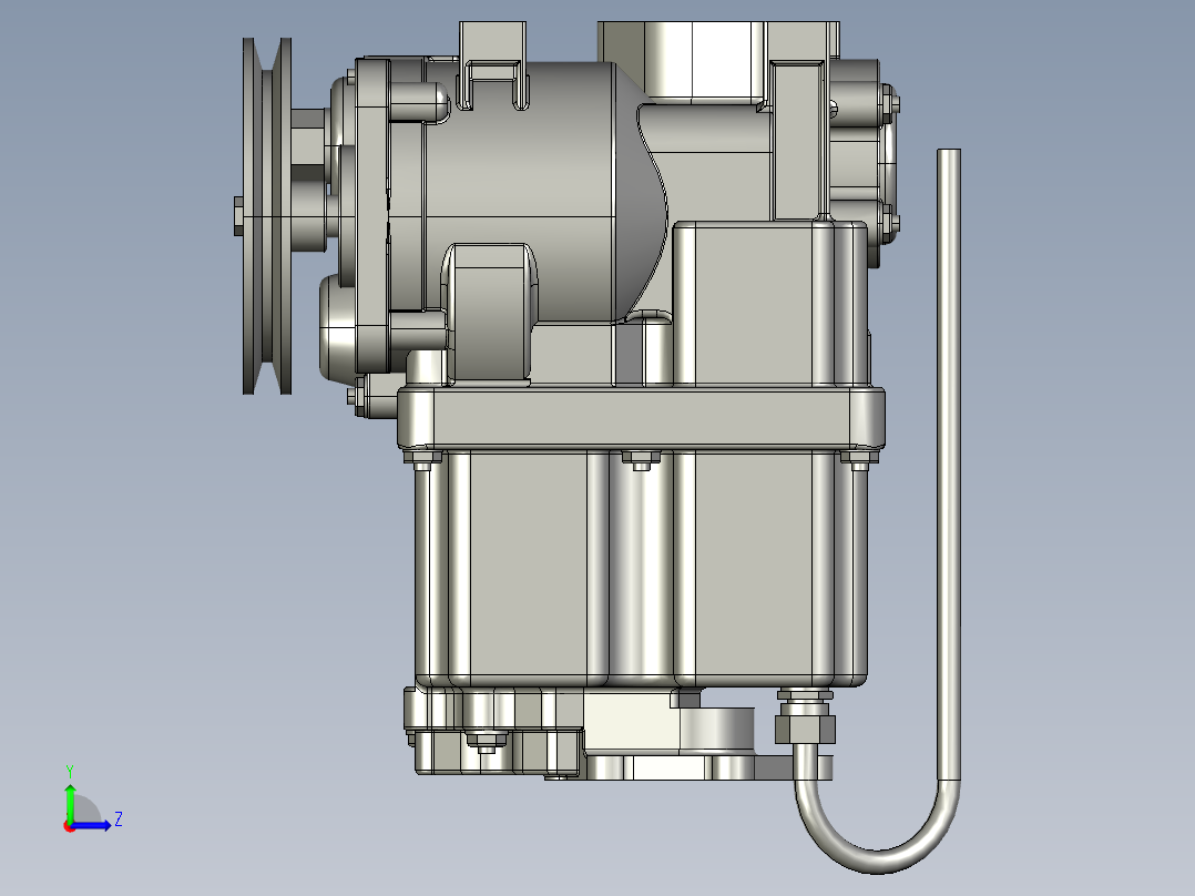 燃料泵3D模型左视图