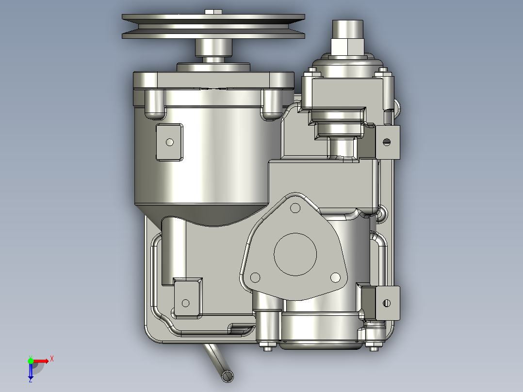 燃料泵3D模型俯视图