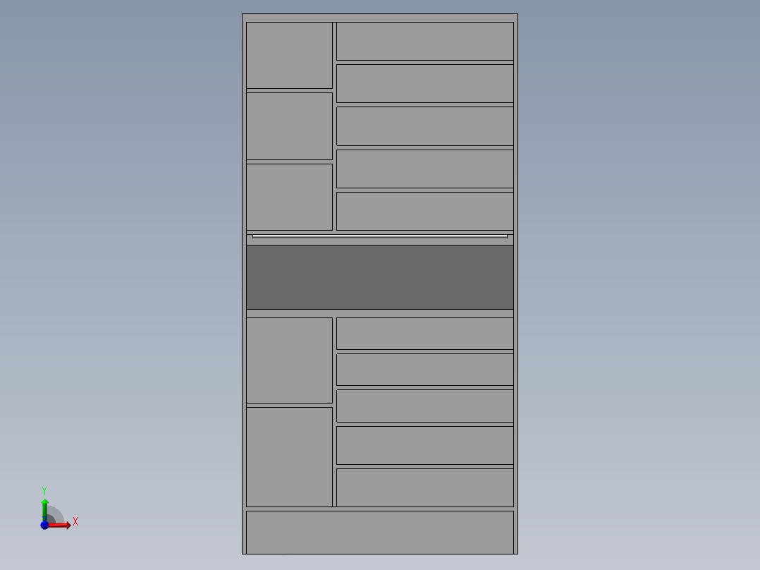 鞋柜柜体前视图