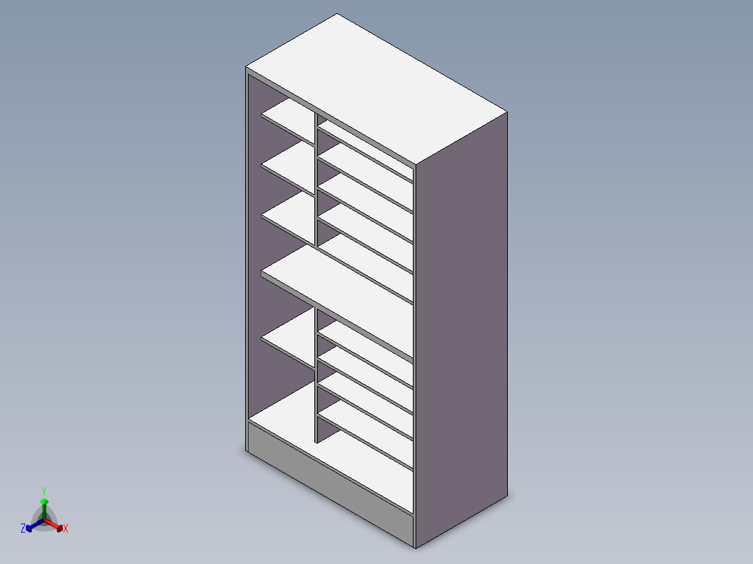 鞋柜柜体正等轴测图