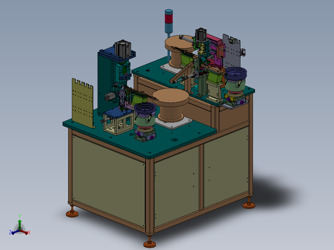 ZDH-CHAZ-004 精密钟表配件叉片插针组装机 设计主视图