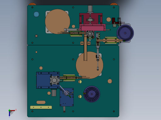 ZDH-CHAZ-004 精密钟表配件叉片插针组装机 设计俯视缩略图