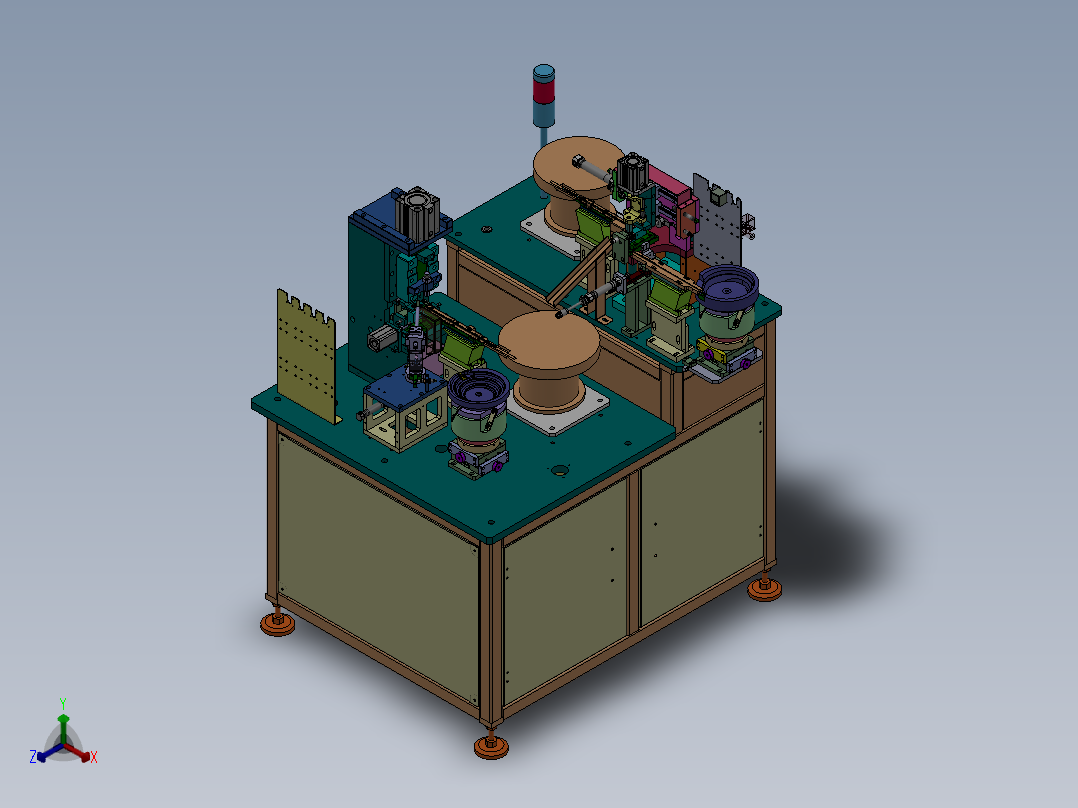 ZDH-CHAZ-004 精密钟表配件叉片插针组装机 设计正等轴测图