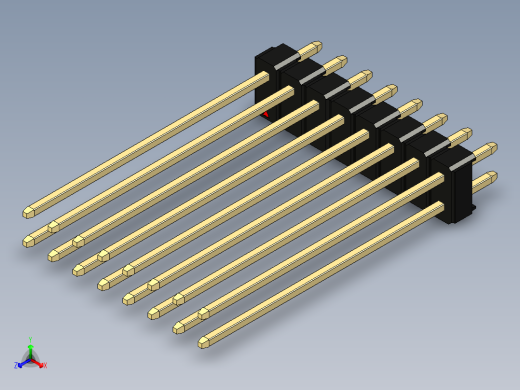 彩色公头100mil（2.54mm）系列-DS1021_black_2x08p_100mil_Type43_rev1.0