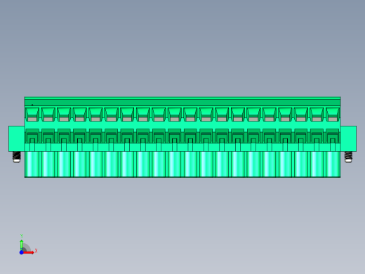 DEGSON 2EDG（M） 系列 5.0mm 螺丝锁紧可插拔接线端子组-2EDGKLM-5.0-20P-14-00AH前视缩略图
