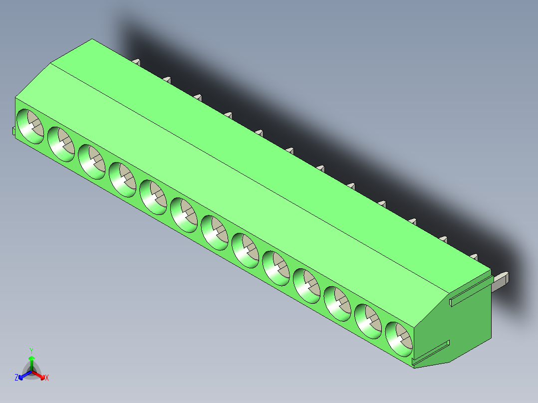 PCB_Terminal_Block_13-P3.5正等轴测图