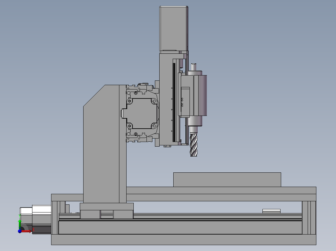 3轴CNC机床前视图