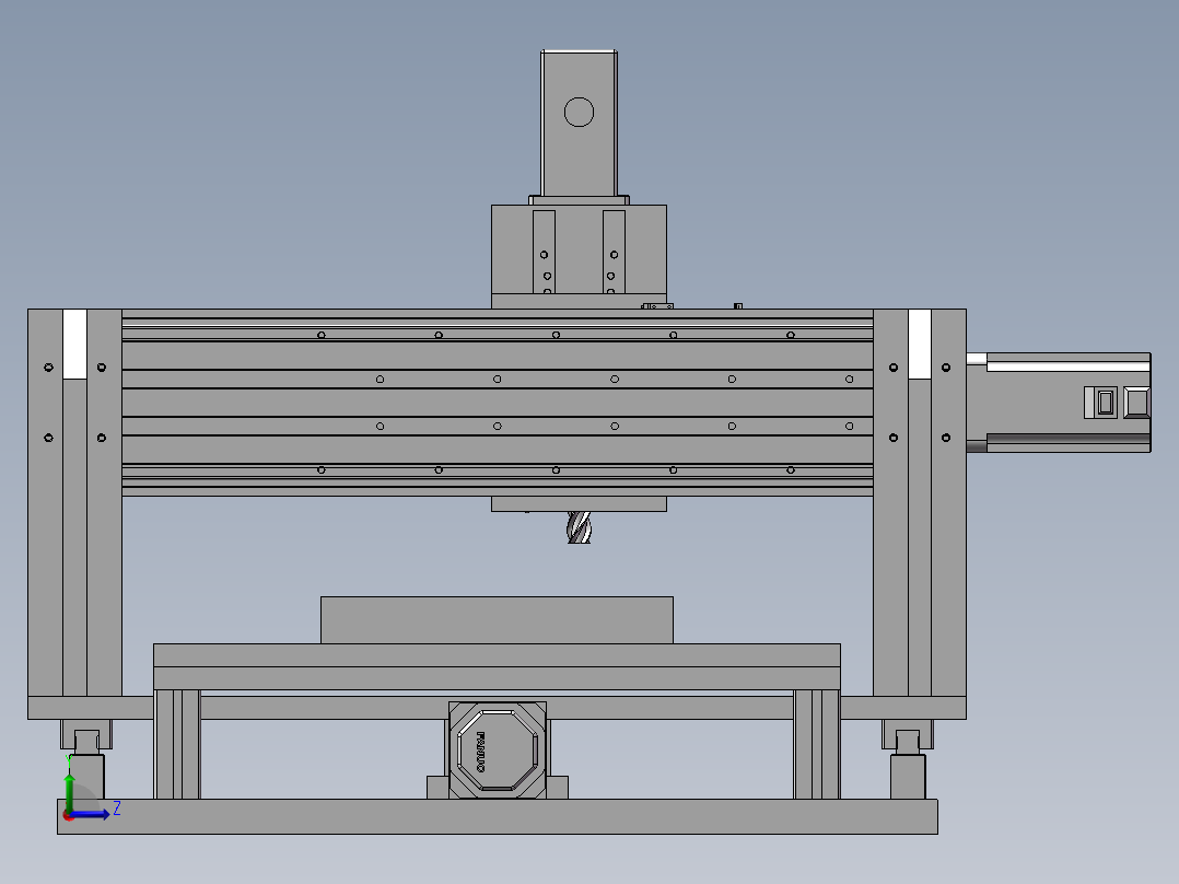 3轴CNC机床左视图