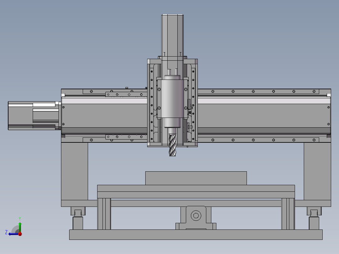 3轴CNC机床右视图