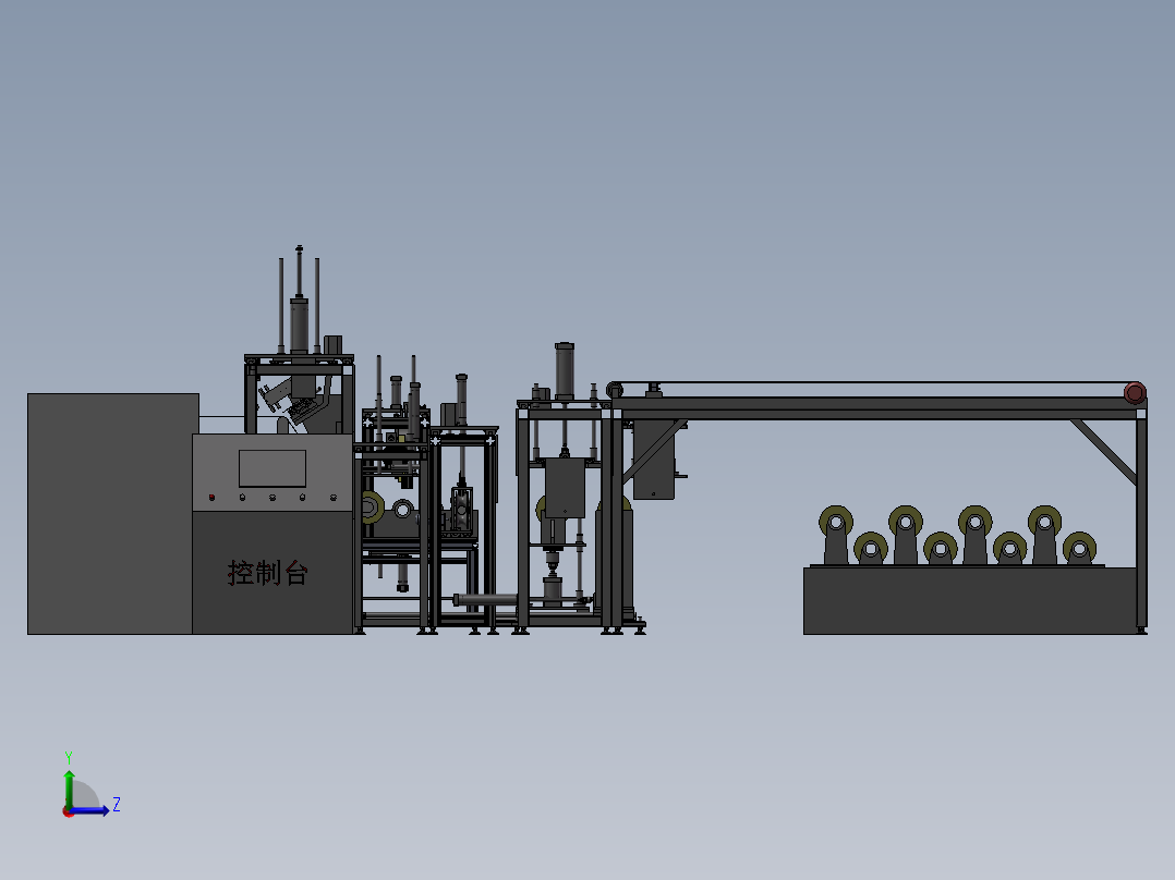 卷状料包膜机左视图