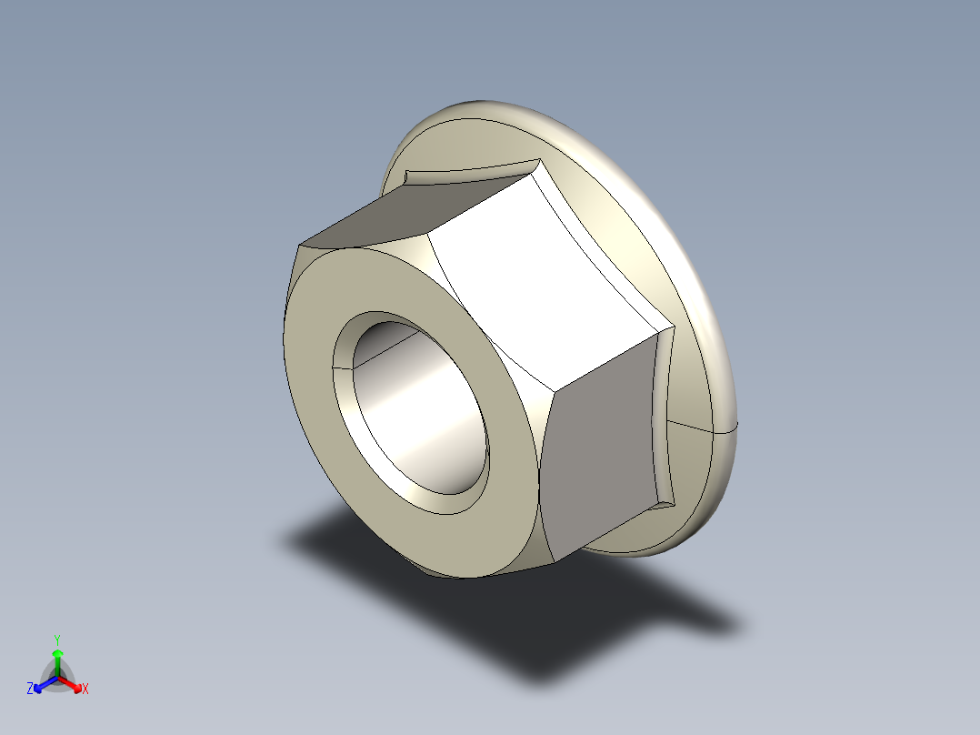 型材-BR M8 FLANGE NUT KJN345081主视图