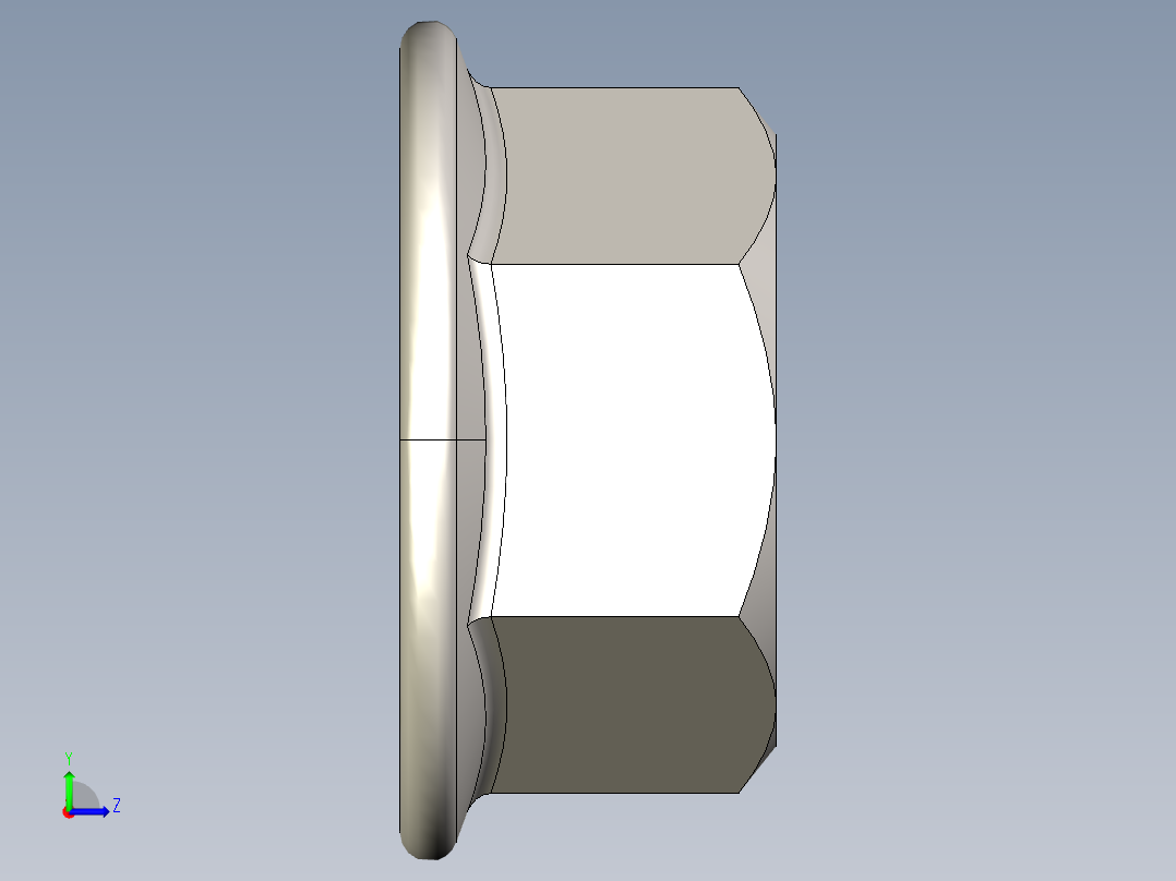 型材-BR M8 FLANGE NUT KJN345081左视图